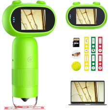 Handheld Digital Microscope for Kids, 2 Inch IPS Screen Mini Microscope for Kids, 1000 x Kids Microscope, Support Photo and Video Shooting, Scientific Edu Gift for Kids Aged