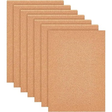 Korktafel Selbstklebend 6er-Pack selbstklebende Korkplatten, Korkfliesen, Korkmatte, 30,5 x 20,3 cm, mit selbstklebender Rückseite zur Wanddekoration