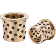 Gleitlagerbuchsen, 1 Stück Innendurchmesser 8 mm Flansch Ölfreie selbstschmierende Graphit-Messing-Lagerhülse, Außendurchmesser 12 mm, Höhe 10-30 mm JFB-Lagerbuchse(JFB0830(20x2-8x12x30mm))