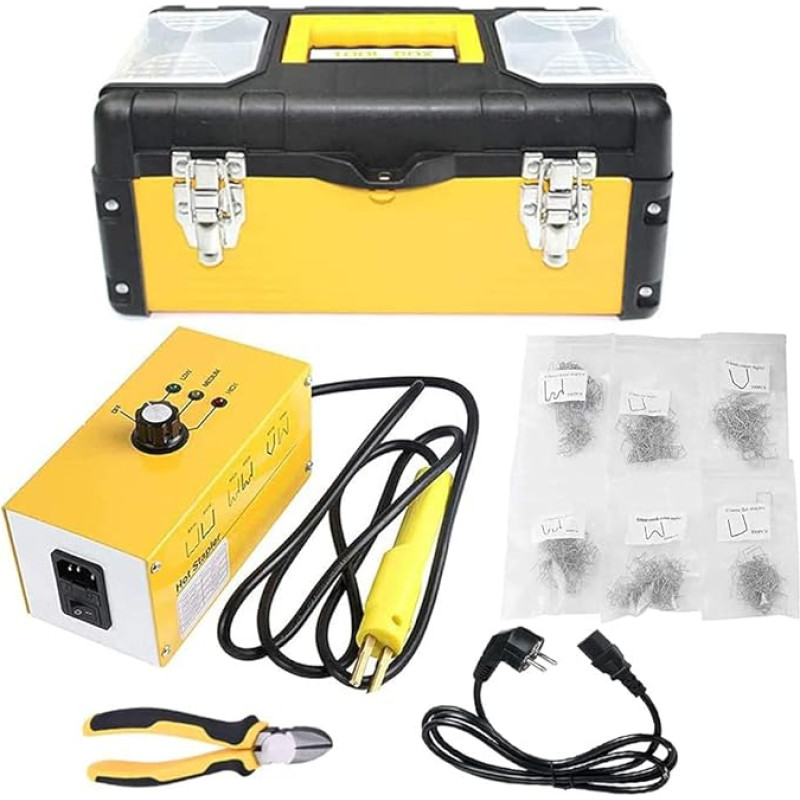 Beyondlife Remonto plastiko karšto segtuvo įrankis, litavimo pistoleto rinkinys, bamperio plastikinis remontas (su 600 segtukų laikymo dėklu ir 139916