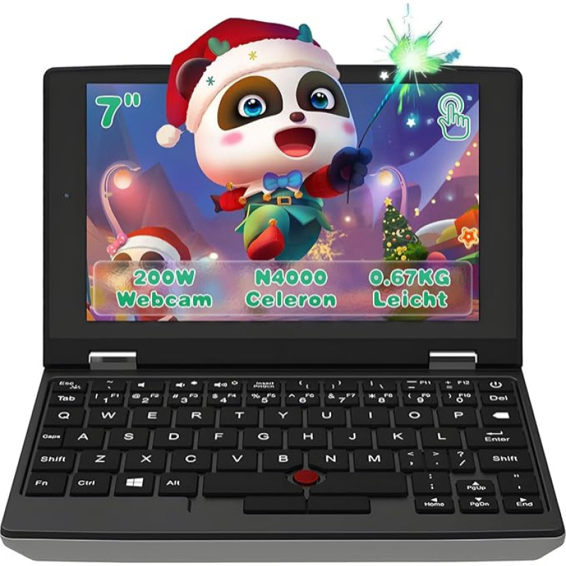 LONGEVINCE 7 colių mini nešiojamasis kompiuteris su jutikliniu ekranu, 