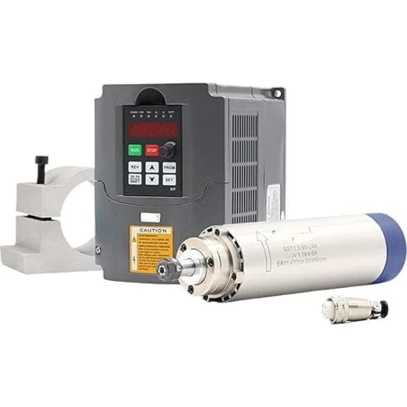1,5 KW ER11 luftgekühlter Spindelmotor 220 V/380 V 4 Lager 1,5 kw HY-Wechselrichter und 65 mm Aluminiumhalterung(220v)
