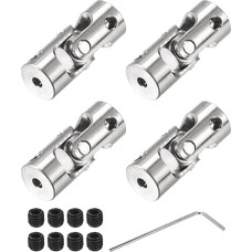 2.3mm iki 4mm vidinio skersmens pasukamas universalus jungiamasis velenas jungtis L23xD9 su varžtais ir veržliarakčiu RC modeliui 4vnt