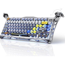 GravaStar Mercury K1 Pro Gaming Keyboard, Wireless, Aluminium Alloy, 75% Layout, Custom Mechanical Keyboard, Durable Design with Unique Aesthetics, Interstellar Silver