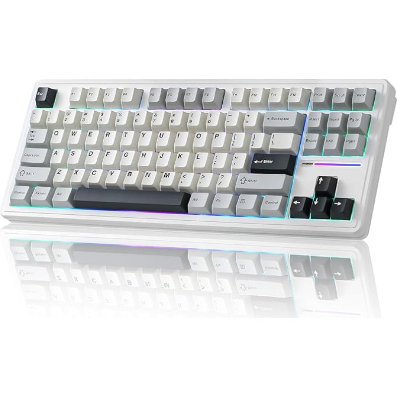YUNZII YZ87 sandarinimo mechaninė klaviatūra, TKL belaidė 