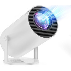 [Built-in Apps & Android 11.0] Portable Mini Projector 20000 Lux 4K Projector Supports 180° Rotation and Automatic Keystone Correction, Outdoor Projector, Compatible with TV Stick