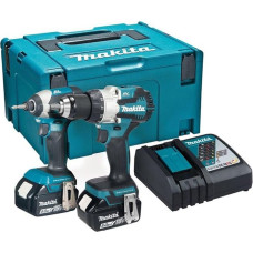 Makita DLX2507TJ 18V Li-Ion LXT Brushless 2 Piece Combo Kit Complete with 2 x 5.0Ah Batteries and Charger Supplied in a Makpac Case