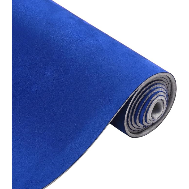 YETGFBH Dachhimmelstoff, Auto Dachhimmel Wildleder-Dachhimmelstoff, 56 x 145 cm, 61 x 145 cm, 115 x 145 cm, 193 x 152 cm, Schaumstoffrückseite for Auto-Innendachreparatur, Blau(193cmx145cm Blue)