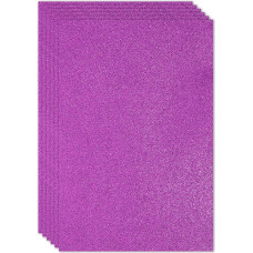 PATIKIL 2 mm (1/10 inch) Thick Non-Adhesive Glitter Foam Board, 16 x 24 inches (40 x 60 cm), Purple, EVA Glossy Foam Board for Crafts, Pack of 6