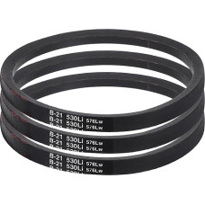 sourcing map 3 Stück B21 Classic gewickelter Keilriemen, 61 cm Außenumfang, umwickelt, industrieller Gummi-Keilriemen B-Profil-Keilriemen für industrielle Maschinenausrüstung, Schwarz