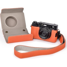 VOVMOEYA Fuji X100VI fotoaparato dėklas krepšys su reguliuojamu pečių dirželiu PU odos fotoaparato krepšys stilingas apsauginis nešiojamasis