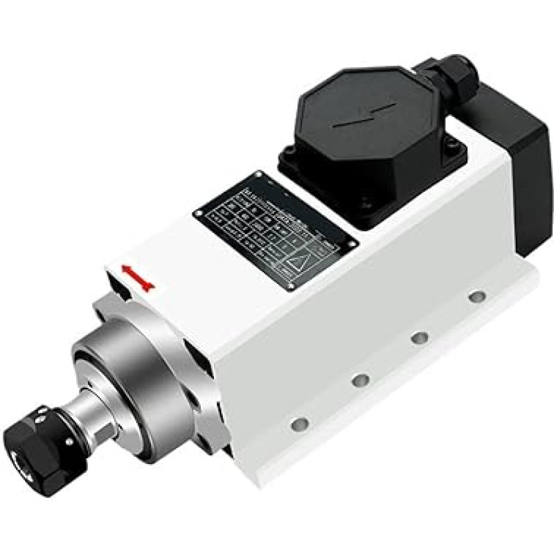 2,2 kW ER20 quadratischer luftgekühlter Spindelmotor 24000 U/min 400 Hz Montageflansch(2.2kw ER20 220V)