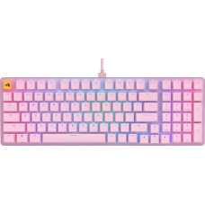 Glorious Gaming GMMK 2 Full Size (96%) - Mechaninė žaidimų klaviatūra, aliuminio apkaustai, juosta, dvigubo paspaudimo mygtukas, Glorious Fox Schalter, skoninga RGB, amerikietiškas QWERTY išdėstymas - Rosa