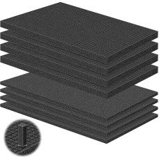 ToLanbbt 8P Pick and Pluck Pre Cubed Foam, 2 dydžių pritaikomas Pick Apart putų poliuretano lakštų įdėklas, iš anksto supjaustytas dėklas, skirtas įrankių fotoaparato saugojimui (4P 16 x 12 x 0,8 IN, 4P 16 x 12 x 0,4 IN)