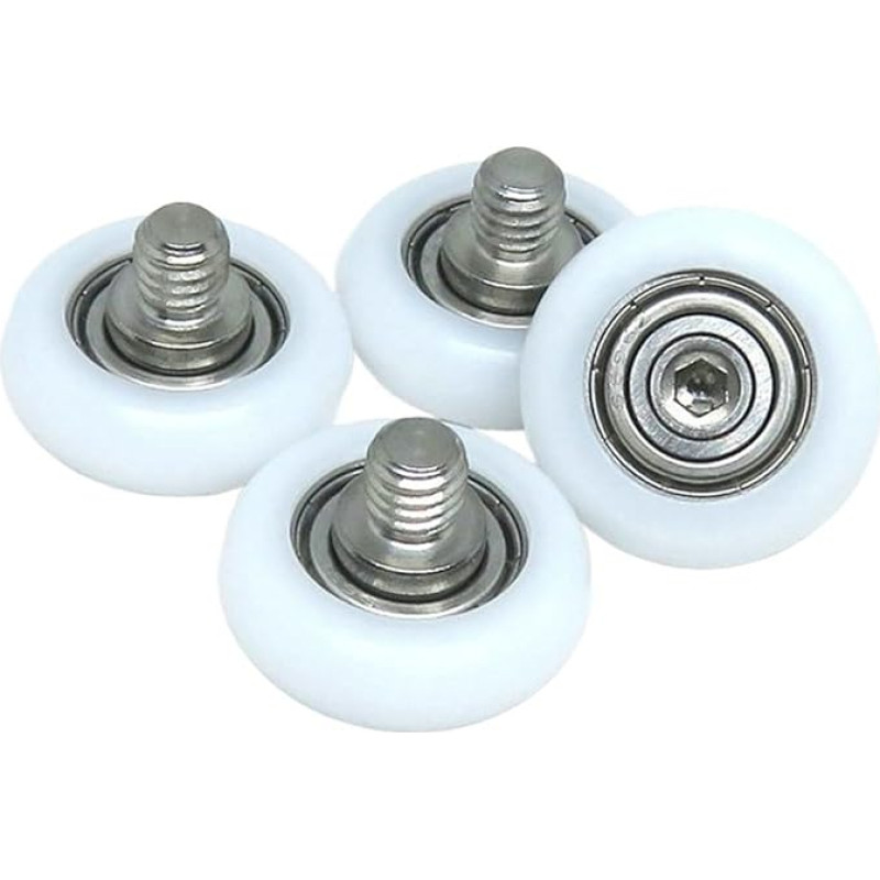 10 vnt. 22 mm POM varžtų su M6 varžtais BSR69622-7C1L6M6 22x7 mm POM ritės, skirtos spintos stumdomosioms durims