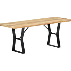 vidaXL Mango medžio masyvo suolas Derliaus pramoninio stiliaus valgomojo kambario suolas Medinis suolas Virtuvės suolas Prieškambario suolas Medžio masyvo suolas Valgomojo suolas Valgomojo kambario suolas Virtuvė 110 cm