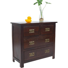 Kemtpase Anrichtenschrank aus Eichenholz mit 4 Schubladen, komplett montiert, aus massivem Eichenholz, Aufbewahrungsschrank, Möbel für Schlafzimmer, Wohnzimmer