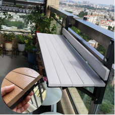 Balkon-Bartisch zum Aufhängen, klappbar, Thekenverlängerung, für Außenbereich, Terrassenmöbel, weiß, 80 x 26 cm, für Decks und Balkone