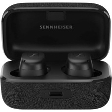 Sennheiser Consumer Audio Momentum True Wireless 3 Earbuds Bluetooth In-Ear Headphones for Music & Calls with Adaptive Noise Cancellation, IPX4, Qi Charge, 28 Hours Battery Life, Black, 509180