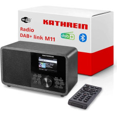 Kathrein DAB+ link M11 I DAB Plus Radio with EWF I Digital Radio DAB+ & FM, Internet Radio I WLAN Radio with Bluetooth for Streaming, Aux 3.5 mm I DAB+ Radio with Remote Control & App Control in Black