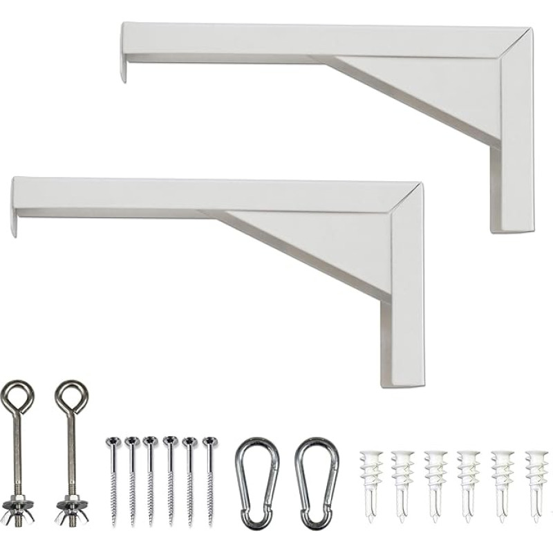 Elite Screens Universal-Projektor-Leinwand, 30,5 cm, Weiß, verstärkte Metallkonstruktion, Wand- oder Deckenmontage, inkl. Haken und Beschläge