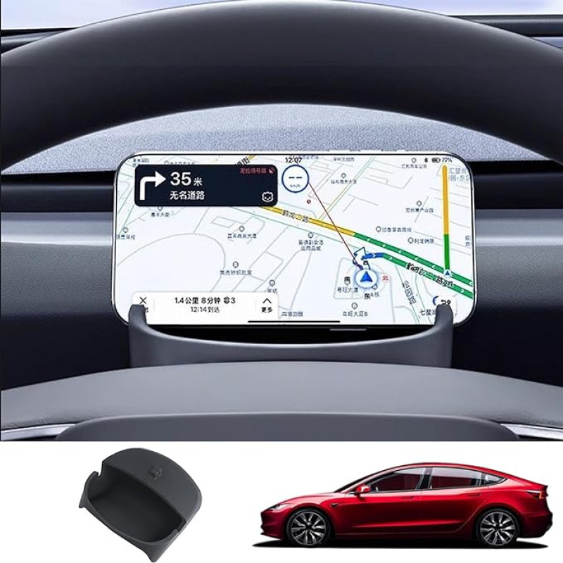 TOPABYTE Phone Holder for Tesla Model 3 Highland 2024 Mobile Phone Holder for All Mobile Phones Silicone Sunglasses Holder Glasses Protector Coin Holder for Tesla 3 Highland Accessories