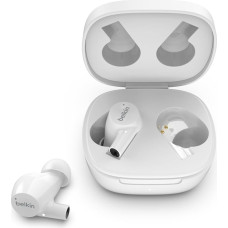 Belkin SoundForm Rise True Wireless Bluetooth 5.2 In-Ear Headphones with Charging Case, IPX5 Sweat and Splash Protection, Deep Bass for iPhone, Galaxy, Pixel etc. - White