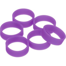 sourcing map 10 Stück Silikon-Gummibänder, 20 x 7 mm, Gummibänder, Kabelbinder, starke elastische Bänder, rutschfest, für Kordelverpackungen, Beutel, Lila