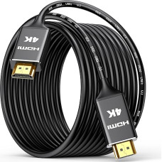 Highwings Long 4K HDMI Cable 12 Metres, Wall CL3 Rated 18Gbps HDMI Cable 2.0, High Speed HD Shielded Cord Support HDR10 ARC HDCP2.2 Compatible with Laptop, PC, HDTV, Projector