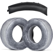 XBERSTAR Replacement Earpads for Headphones Compatible with Beyerdynamic DT700 Prox DT900 Prox Headphones (Regular Grey Ear Pads + Black Headband)