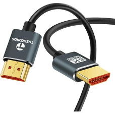 Thsucords Ultra Thin 8K 4K HDMI Cable 5 m, Slim Flexible Soft High Speed HDMI 2.1 Support 4K @ 120Hz 8K @ 60Hz 48Gbps Compatible with Roku TV/HDTV/PS5/Blu-ray