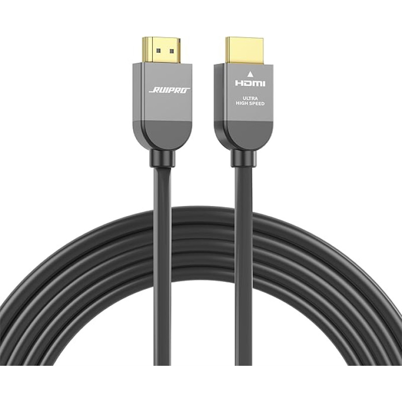 RUIPRO 8K Certified HDMI 2.1 Cable 5M Ultra HD High Speed 48Gbps 8K @ 60Hz 4K @ 120Hz Dynamic HDR eARC HDCP 2.2/2.3 Compatible with Blu-ray Player HDTV Projector Home Cinema TV Box Games