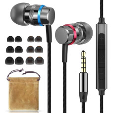 HIFI WALKER A1 In-Ear Headphones Cable with Microphone and Volume Control HiFi Stereo Noise Isolation Comfortable Rich Bass Earphones with 3.5 mm Plug for iPhone iPad MP3 Players