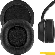 Geekria QuickFit Protein-Leder-Ersatz-Ohrpolster für Skullcandy Hesh, Hesh 2, Hesh2 kabellose Kopfhörer, Ohrpolster, Headset, Ohrmuscheln, Reparaturteile (schwarz)