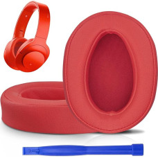 SOULWIT Professional Ear Pads Replacement for Sony WH-H900N (H.Ear on 2 Wireless) & MDR 100ABN (H.Ear on Wireless) Headphones - Red