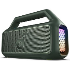 soundcore by Anker, Boom 2 Outdoor-Lautsprecher, 80W, Subwoofer, BassUp 2.0, 24h Akku, IPX7 Wasserdicht & Schwimmt, LED-Licht, USB-C, EQ, BT 5.3, Mobiler Bluetooth-Speaker(Generalüberholt)