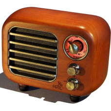 Opis Radio 3 - Cherry Wood Retro Bluetooth Speaker/Small Radio with Bluetooth/Bluetooth Speaker Retro Design/Retro Radio with Bluetooth/Bluetooth Speaker Retro Look