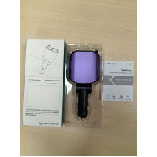 PLDHPRO 4 in 1 Retractable Car Charger, Purple 80W Retractable Mobile Phone Charger for Car with 0.8m Retractable USB-C and iOS Cable, Compatible with iPhone 15/14/13/12, Samsung, Pixel, iPad