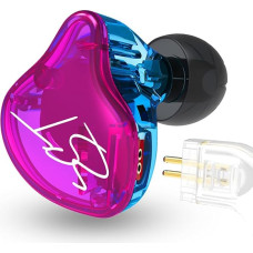 KINBOOFI KZ ZST In-Ear Headphones, Color Balanced Hybrid Dual Driver Earphones, HiFi Earphones, Bass Headset In-Ear Headphones (Purple, No Microphone)