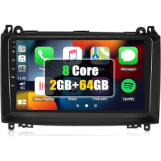 2G + 64G CAMECHO Android 12 Car Radio with Navigation System for Mercedes Benz B-Class W245 Viano Vito W639 Sprinter, 8 Core, 9 Car Radio Touch Display with Carplay Android Car RDS MirrorLink