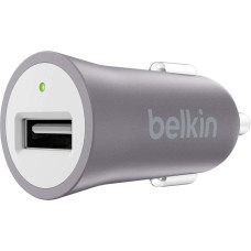 Belkin Premium Mixit Metallic Kfz Ladegerät (2,4A, USB Anschluss, geeignet für iPhone 8/8 Plus, iPhone X, iPhone SE/5/5c/5s, iPhone 6/6s/6 Plus/6s Plus, iPhone 7/7 Plus) grau