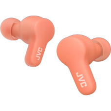 JVC HA-Z77T-P Gumy True Wireless Headphones with Soft Elastomer Earplugs, 3 Sound Modes, Bluetooth 5.3, 24 Hours Battery Life, iPX4 Splash Protection, (Peach Pink)