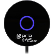 prio 15W Wireless Car Fast Charger MAG - Ideal for iPhone 16/15/14/13/12/11/SE/X/XS, Samsung S24/S23/S22/S21 & Mobile Phones of All Other Manufacturers