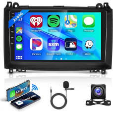 2G + 64G Wireless Carplay Android 13 Car Radio 2 DIN for Mercedes Benz A/B Class W169 W245 B200 W639 Vito Viano W906 Sprinter 9 Inch Car Radio Android Car Navigation GPS WiFi Bluetooth FM/RDS