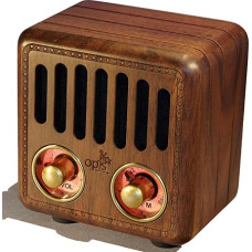 Opis Radio 2 - Walnut Wood Retro Bluetooth Speaker/Small Radio with Bluetooth/Bluetooth Speaker Retro Design/Retro Radio with Bluetooth/Bluetooth Speaker Retro Look