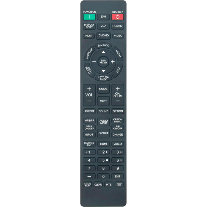 RU-M117 RU-M121 Replacement Remote Control for NEC MultiSync LCD TV M491-L1 P401 P402 P461 P521 V22 V323-2 V3232 V422 V462 V463 V551 V651 P44 62 P5 P51 P552 P703 S401 V652 X464UNV