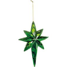 EUROCINSA Ref.28578 Star Pendant Green 15 x 5 x 20 cm Pack of 6 Glass One Size