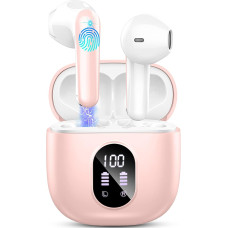 Bluetooth Headphones, Wireless Bluetooth 5.3 In-Ear Headphones, Bluetooth with 4 Mics, 50H Wireless Headphones, ENC Noise Cancelling, Deep Bass Earbuds, IP7 Waterproof Earphones, LED Display