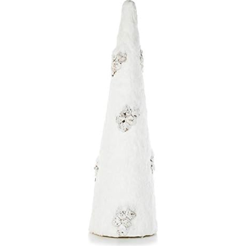 EUROCINSA White Raffia Cone Shiny with Pineapple Inserts 18 Diameter x 65 cm 1 Piece One Size