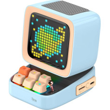 Divoom Ditoo Plus Pixel Art Portable Bluetooth Speaker with App Control (Blue)